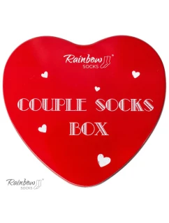 Skarpety COUPLE BOX 2 Pary Pudełko Serce Rainbow Socks
