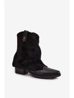 boty na podpatku černé model 21708419 - Boto