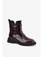 Dámské zateplené kožené kotníkové boty Bordó model 22404517 - T.Sokolski Dámské zateplené kožené kotníkové boty Bordó model 22404517 - T.Sokolski