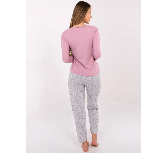 Piżama DU PI FP model 21800503 ciemny różowy - FPrice Piżama DU PI FP model 21800503 ciemny różowy - FPrice