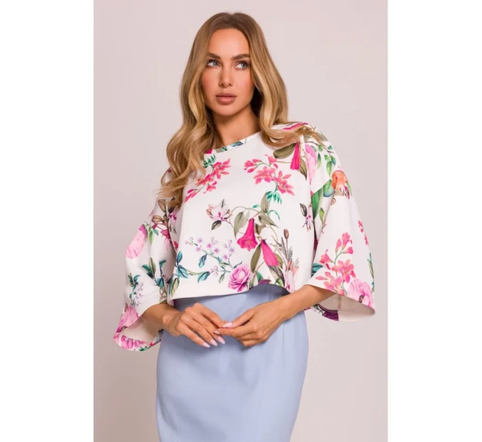 M844 Viacfarebný top s potlačou - model 2