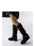 Čižmy na klinovom podpätku model 205791 Solea Čižmy na klinovom podpätku model 205791 Solea