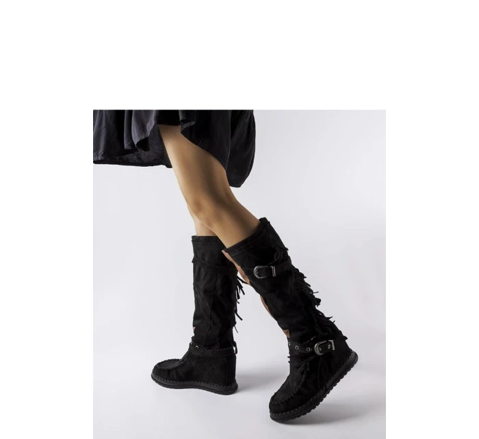 Čižmy na klinovom podpätku model 205791 Solea Čižmy na klinovom podpätku model 205791 Solea