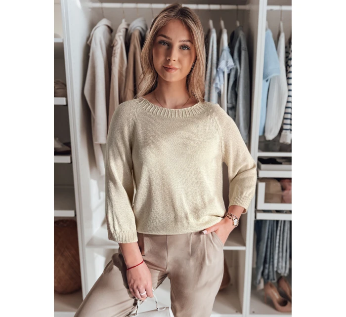 Dámsky oversize sveter SOFTICAN beige FashionStreet MY2432 Dámsky oversize sveter SOFTICAN beige FashionStreet MY2432