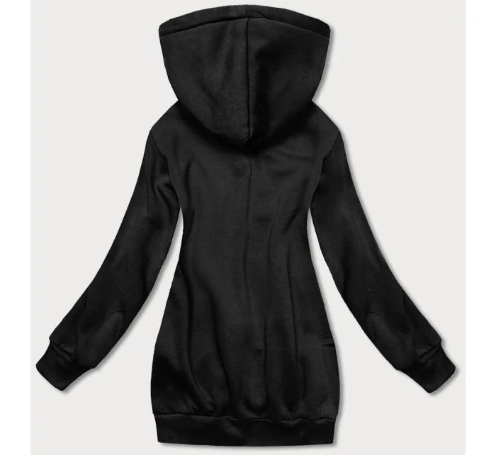 Čierna dámska klokanie mikina (YS10003-3)
