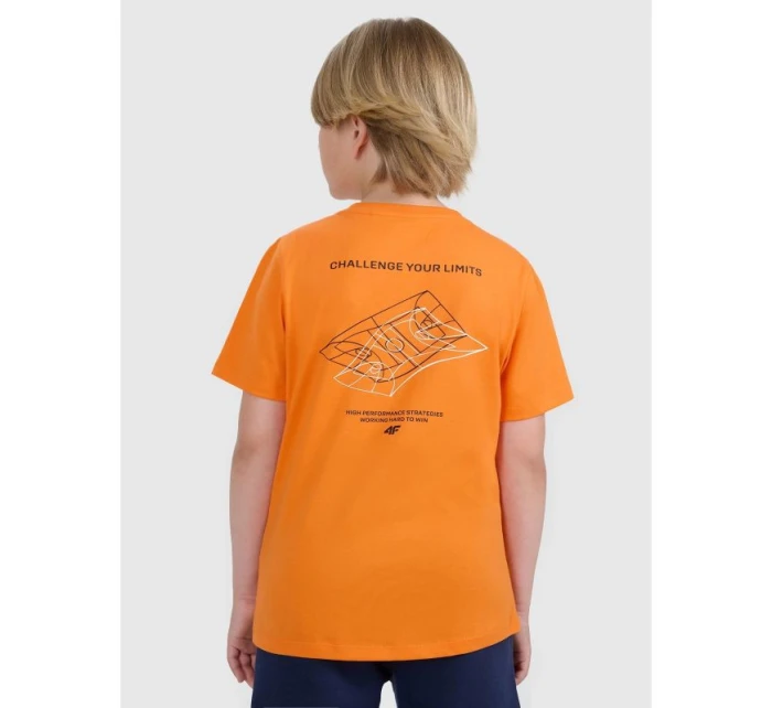 Chlapčenské tričko s potlačou 4F 4FJWAW25TTSHM2415-70S