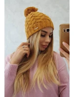 Fleecová čepice  hořčicová model 18751573 - K-Fashion