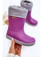 Dziecięce Kalosze Z Ocieplaczem Snow Wave Gokids 981 Fioletowe Dziecięce Kalosze Z Ocieplaczem Snow Wave Gokids 981 Fioletowe