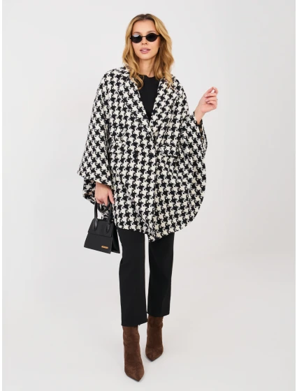 Kabát LK EN 510132.94 čiernobiely