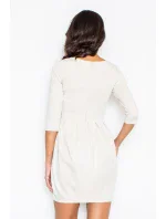 Šaty  béžové  model 18488270 - Figl