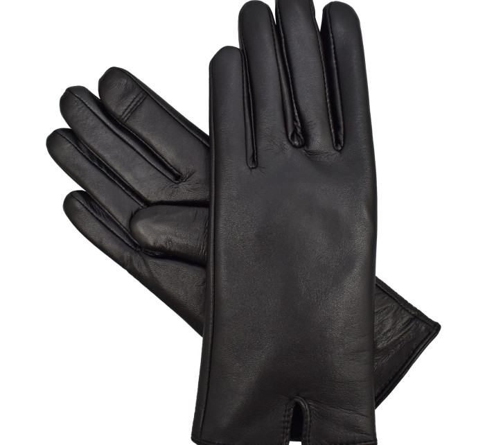 Semiline Dámske kožené antibakteriálne rukavice P8200 Black