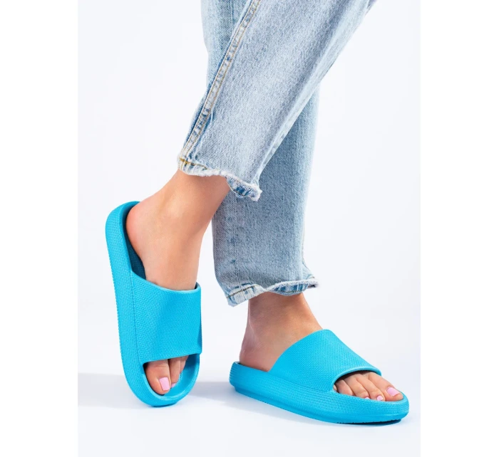 Klasické nazúvaky dámske modré bez podpätku Klasické nazúvaky dámske modré bez podpätku