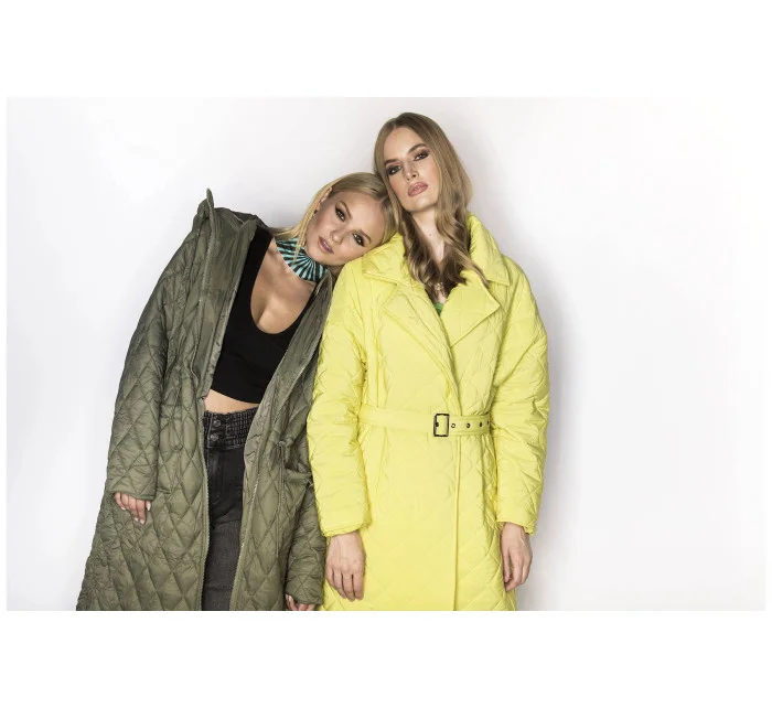 Zelená prešívaná bunda s golierom (AG8-8010) Zelená prešívaná bunda s golierom (AG8-8010)