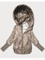 Dámska tenká pletená rebrovaná bunda Goodlookin beige (B8575-12)