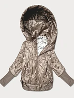 Dámska tenká pletená rebrovaná bunda Goodlookin beige (B8575-12)