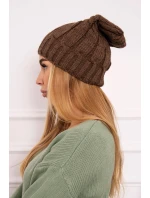 Fleecová čepice  mocca model 18750133 - K-Fashion