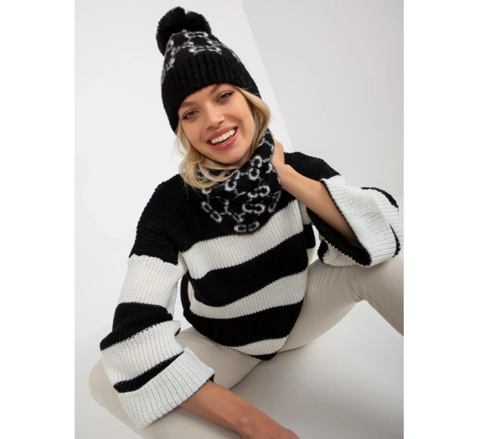 Tunelový šál AT KM CM 333 biela a čierna