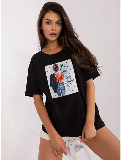 T shirt LK TS model 18761738 czarny - FPrice T shirt LK TS model 18761738 czarny - FPrice