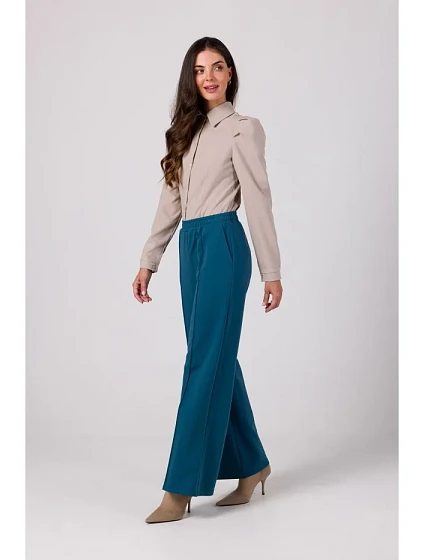Kalhoty s předním prošíváním modré model 18914946 - BeWear Kalhoty s předním prošíváním modré model 18914946 - BeWear