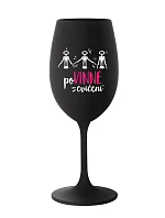 VYŽADOVANÉ TRÉNINGY - čierny pohár na víno 350 ml