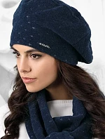 Dámsky baret model 163229 tmavomodrý - Kamea