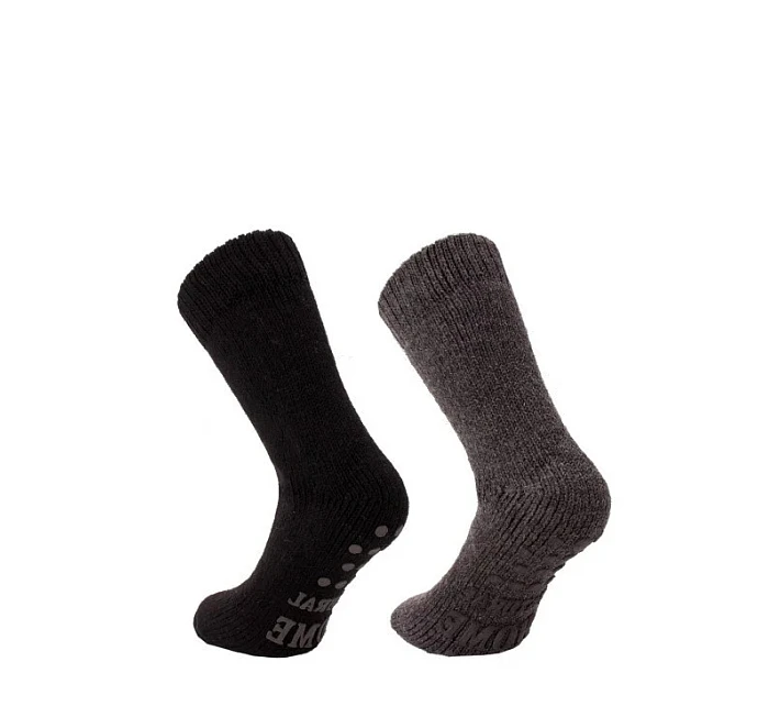 Pánske domáce ponožky 21460 black - WiK