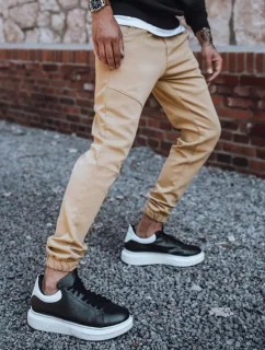 Pánske tepláky jogger béžové FashionStreet UX3301