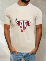 Pánské béžové tričko Dstreet model 21965083 - FashionStreet