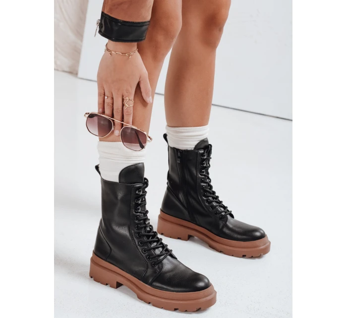 Dámské vázané boty černé Dstreet model 21981456 - FashionStreet