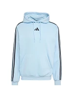 Bluza męska adidas Essentials 3-Stripes Fleece Hoodie błękitna KY4170 pánské Bluza męska adidas Essentials 3-Stripes Fleece Hoodie błękitna KY4170 pánské