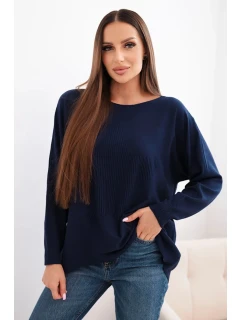 Dámský svetr s delším zadním dílem a model 21731272 - K-Fashion