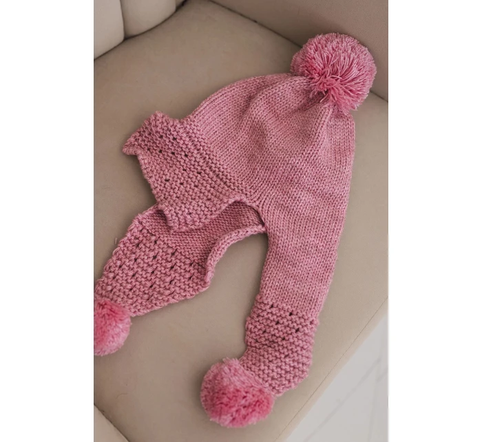 Dámská zimní čepice s vlnou a kšiltem a růžová model 21783035 - K-Fashion Dámská zimní čepice s vlnou a kšiltem a růžová model 21783035 - K-Fashion