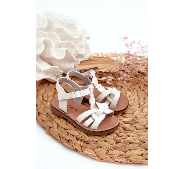 Dětské sandálky se suchým zipem bílé model 21663723 - Boto