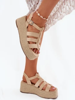 Dámské Sandály S Pásky A Béžové model 21698907 - Boto