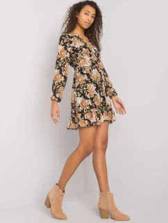 Šaty DHJ SK 12220 2.14P čierna a béžová