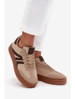 Semišové tenisky na platforme - béžové Corynelle Semišové tenisky na platforme - béžové Corynelle