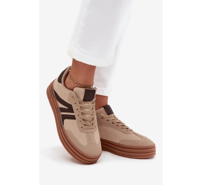 Semišové tenisky na platforme - béžové Corynelle Semišové tenisky na platforme - béžové Corynelle