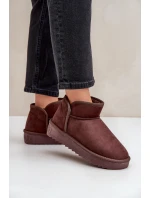 Śniegowce Na Platformie Damskie D.Franklin DFSH370010 Czekoladowe