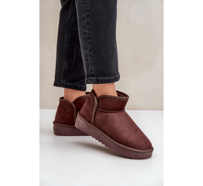 Śniegowce Na Platformie Damskie D.Franklin DFSH370010 Czekoladowe