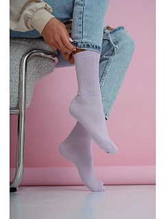 Dámské pruhované model 22044947 fialové ponožky - Milena