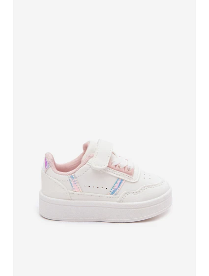 Detské tenisky Športová obuv na suchý zips White-Pink Malva Detské tenisky Športová obuv na suchý zips White-Pink Malva