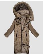Dámska dlhá ľahko zateplená bunda S'West beige (B8510-12) Dámska dlhá ľahko zateplená bunda S'West beige (B8510-12)