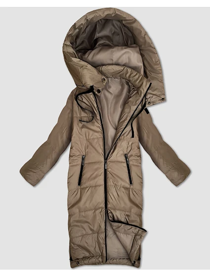 Dámska dlhá ľahko zateplená bunda S'West beige (B8510-12) Dámska dlhá ľahko zateplená bunda S'West beige (B8510-12)