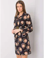 Šaty DHJ SK 12765.11 čierna a béžová