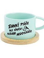 RANNÁ KÁVA BEZ KÁVY - mätový hrnček s makrónkou 200 ml