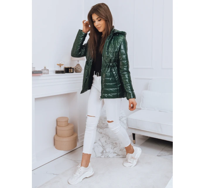 Dámská bunda tmavě zelená Dstreet model 21964261 - FashionStreet Dámská bunda tmavě zelená Dstreet model 21964261 - FashionStreet