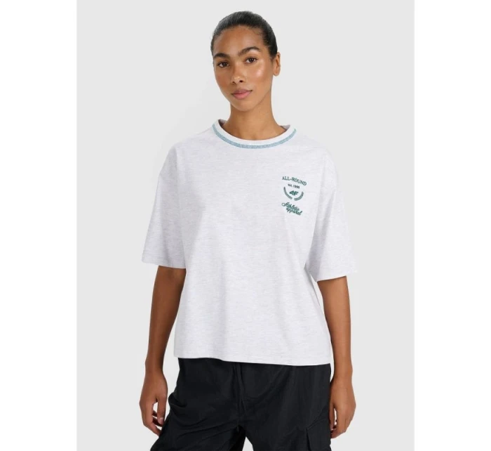 Dámske tričko oversize s potlačou 4F 4FRSS25TTSHF2979-26M