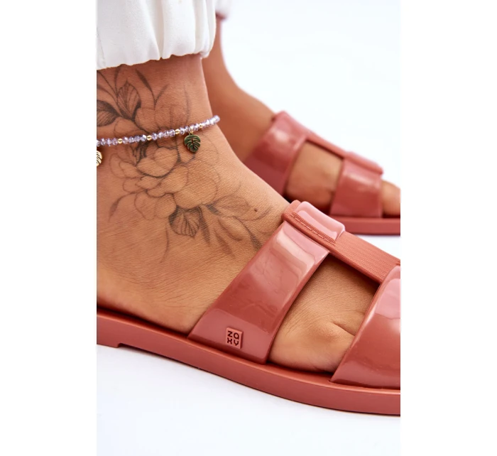 Modne Wegańskie Klapki ZAXY JJ285262 Brudny Róż