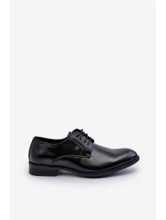Męskie Eleganckie Półbuty Czarne Jenavee