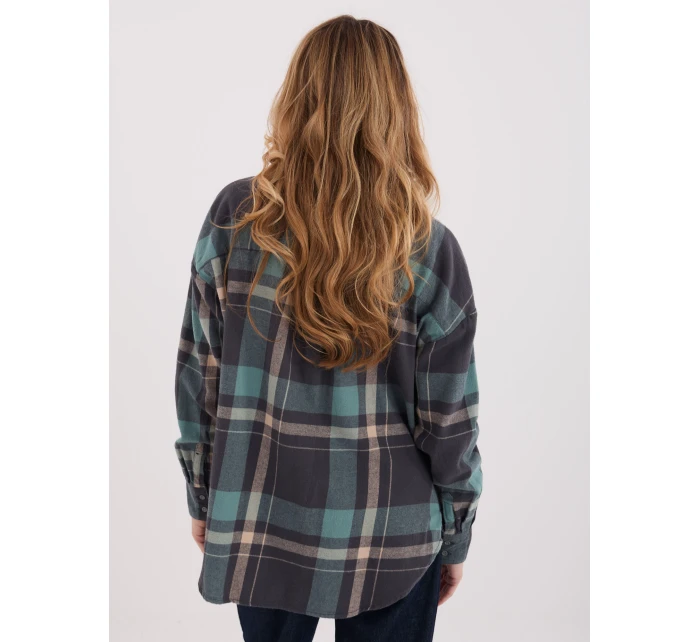 Koszula model 21791146 szaro niebieski - FPrice Koszula model 21791146 szaro niebieski - FPrice